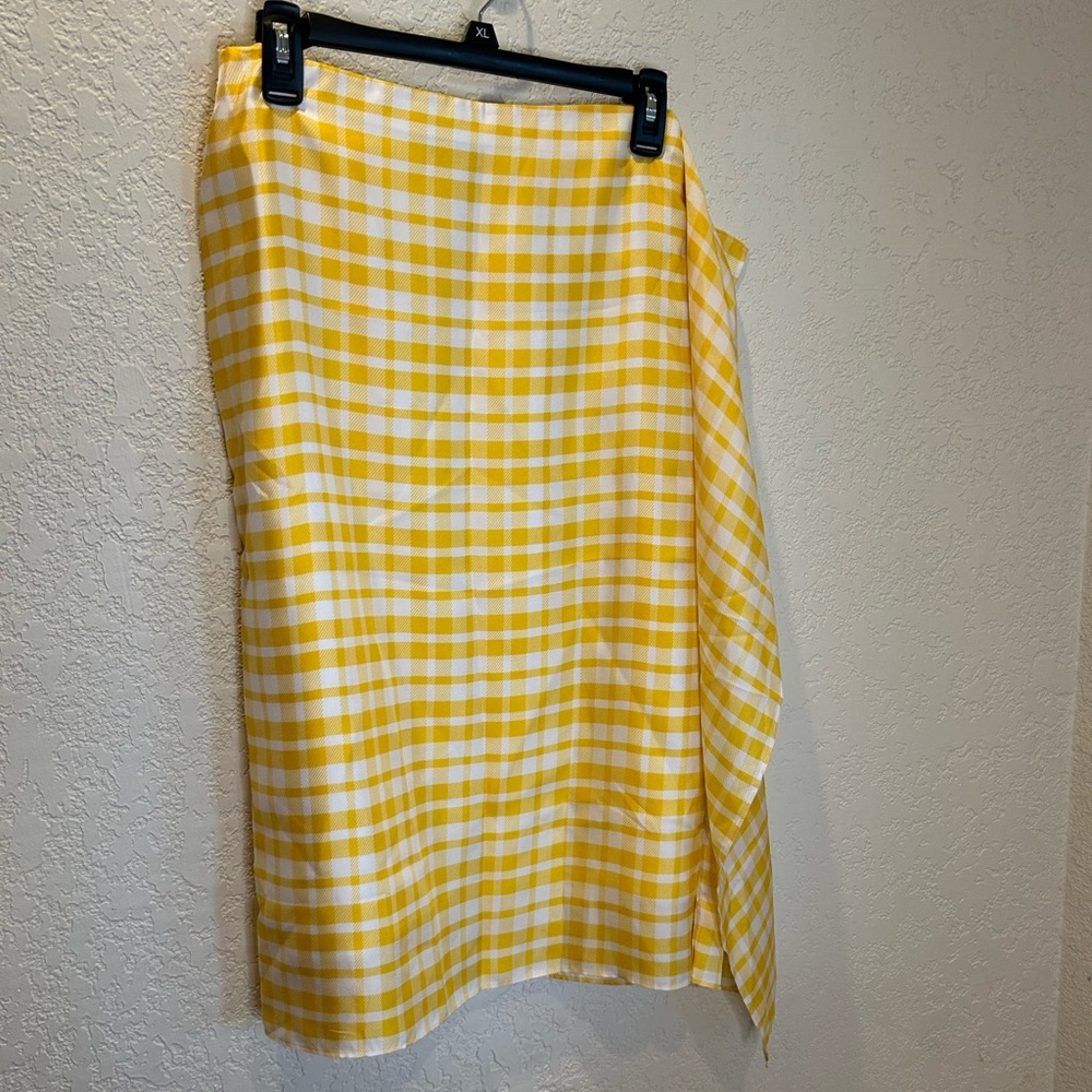 JCrew Collection silk plaid skirt. Size 2